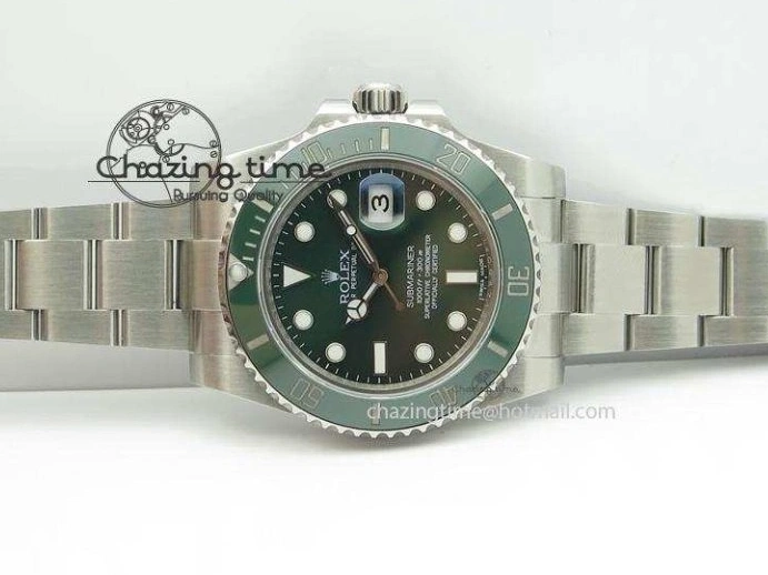 0417 TopPick Submariner 116610 LV Green Ceramic JF 1:1 Best Edition On SS Bracelet SA3135 V 3974